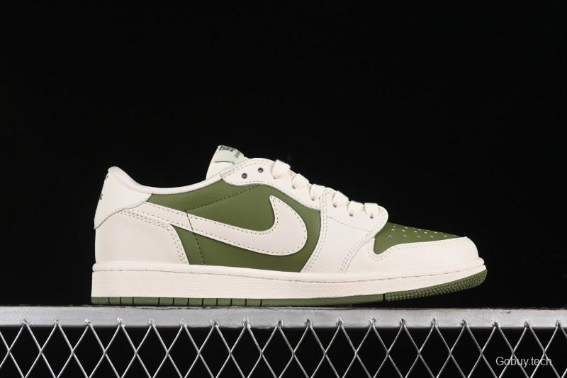 Nike Travis Scott x Fragment Design x Air Jordan 1 Low OG SP AJ1 Cultural Casual Sneakers - BB6588-311
