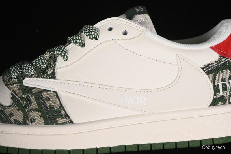 Nike Travis Scott x Fragment Design x Air Jordan 1 Low OG SP AJ1 Low-top Casual Sneakers - XY2688-114