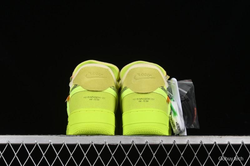 Nike Off White x Air Force 1 Low OW Transparent Yellow Sneakers - AO4606-700