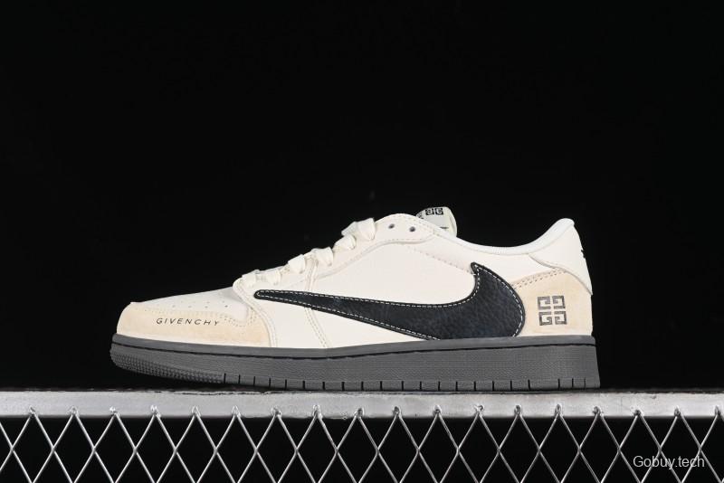 Nike Travis Scott x Fragment Design x Air Jordan 1 Low OG SP AJ1 Low Top Casual Sneakers - CF3688-030