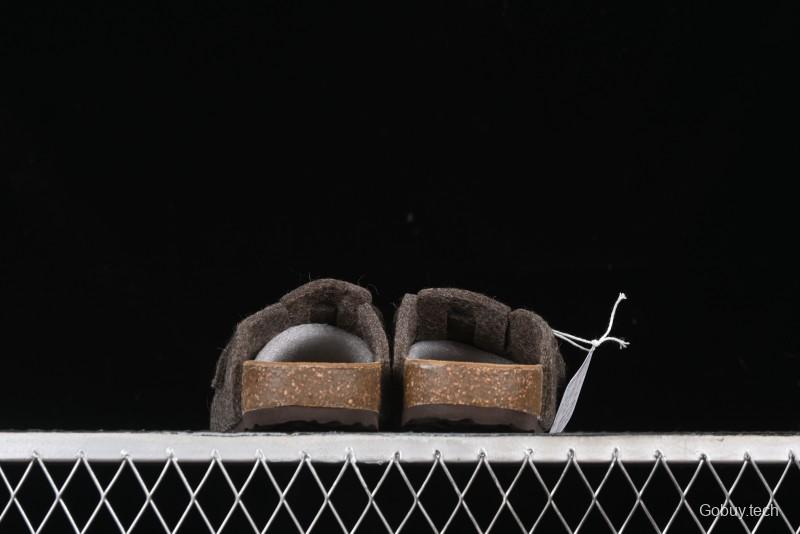 Birkenstock Half-Fur Slide Sandals with Wool Lining - G.D4