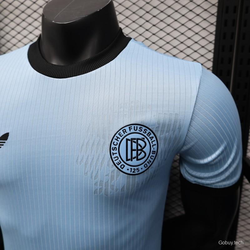 Player Version 2025 Germany 125Th Anniversary Light Blue with Adidas Retro Design Jersey