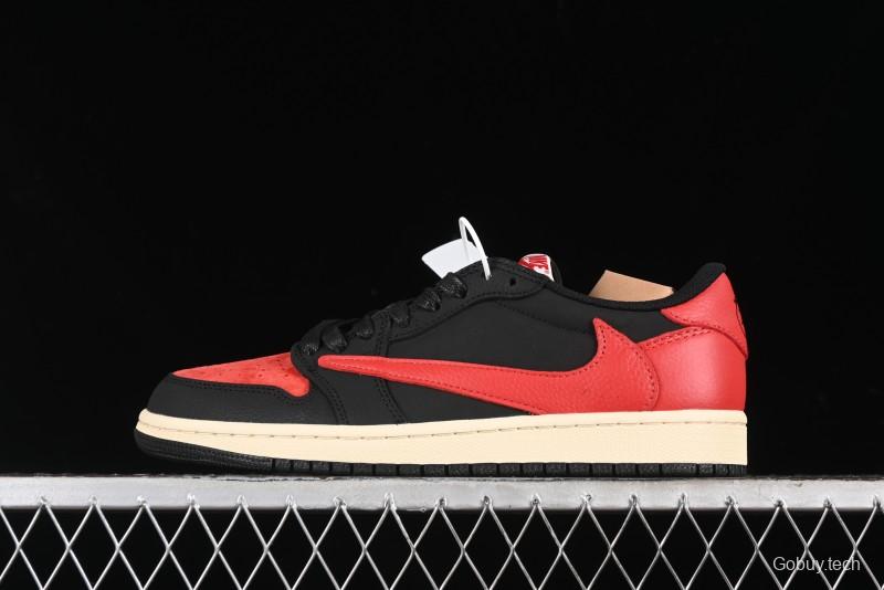 Nike Travis Scott x Air Jordan 1 Low OG AJ1 Reverse Swoosh Sneakers - DM7866-061