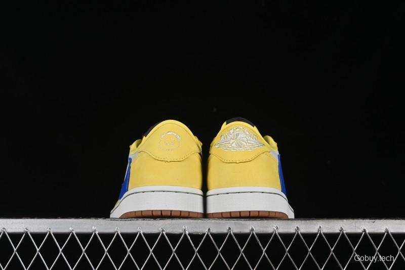 Nike Travis Scott x Air Jordan 1 Low OG AJ1 Collaboration Shoes with Reverse Swoosh - DZ4137-700