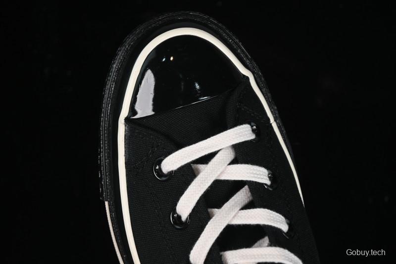 Converse Chuck 1970s High Top Canvas Shoes in Black Lace Punk Style - A10026C