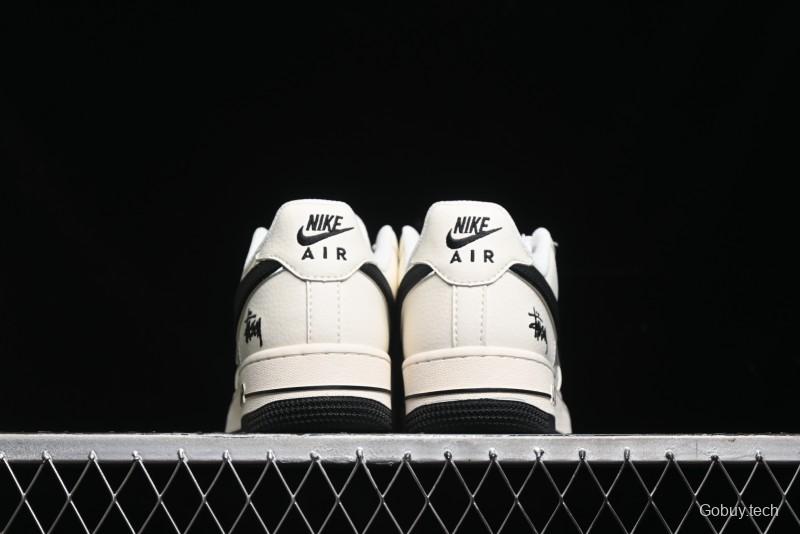Nike Air Force 1 '07 Low Stussy Collaboration - Black Sail Metallic Silver - XZ3328-506
