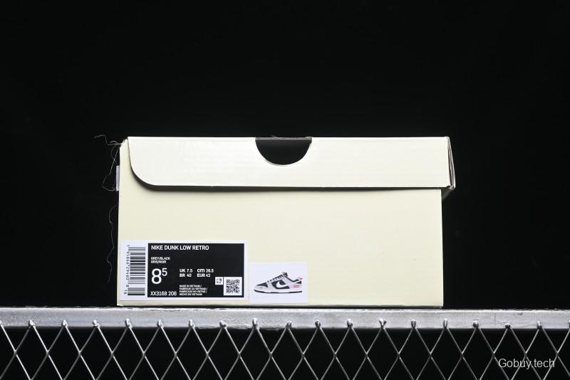 Nike SB Dunk Low Supreme Collaboration - Carbon Black Grey Pig Anniversary High-End Custom Low-Top Casual Skate Shoes - XX3186-206