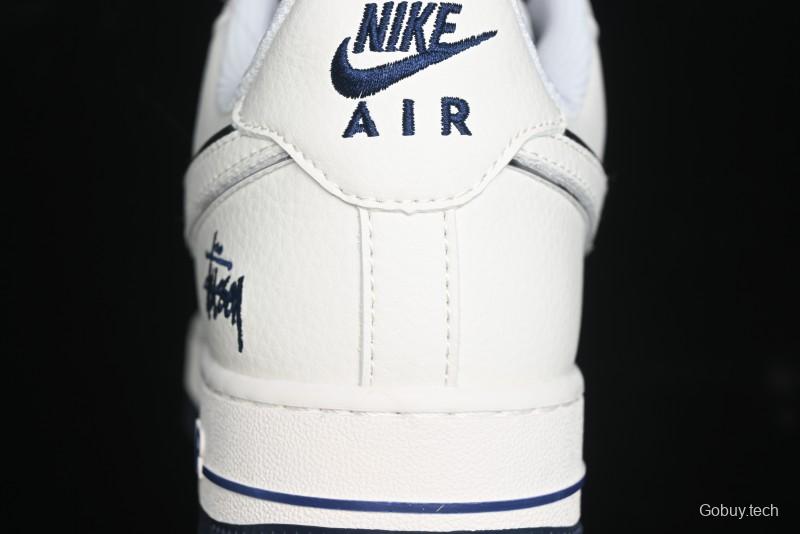 Nike Air Force 1 '07 Low Stussy Collaboration - White Black Sneakers - XZ6188-728