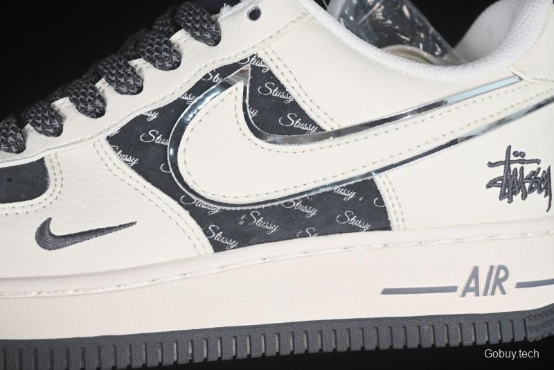 Nike Air Force 1 '07 Low Stussy Collaboration Beige Grey Casual Sneakers - XZ6188-726
