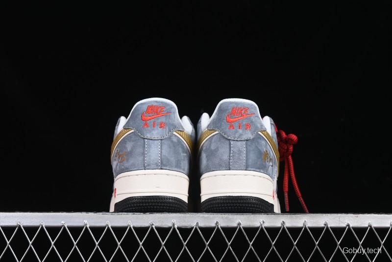 Nike Air Force 1 '07 Low Year of the Snake Limited Edition Golden Snake Scale Low-Top Casual Sneakers - XZ2025-688