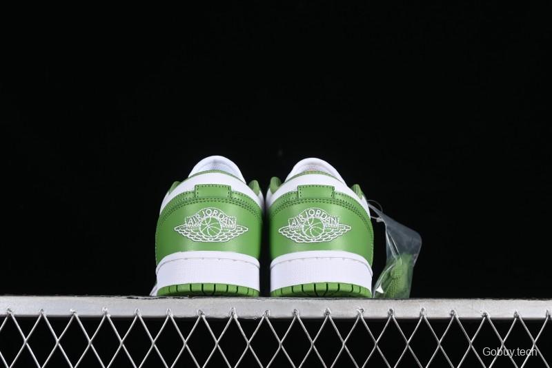 Nike Air Jordan 1 Low AJ1 White Green Low Top Lifestyle Basketball Shoes - HF4823-100
