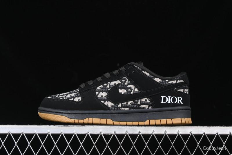Nike SB Dunk Low APE Collaboration - Camouflage Black Swoosh Anniversary Custom Low-Top Casual Sneakers - KK1333-017