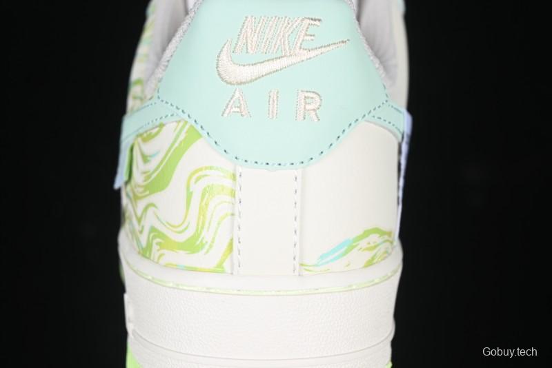 Nike Air Force 1 '07 Low "Green Snake" Year of the Snake Limited Edition Casual Sneakers with Bamboo and Serpent Design - FB1893-555