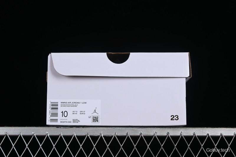 Nike Air Jordan 1 Low AJ1 Black Grey Blue Hook Basketball Shoes - DC0774-040