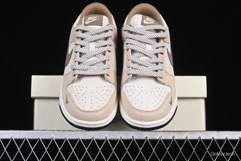 Nike SB Dunk Low Anniversary Edition Dark Swoosh Brown White Custom Low-Top Casual Skate Shoes - DJ2024-071