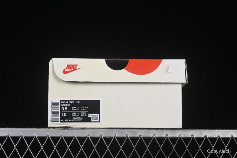 Nike Air Force 1 '07 Low Dior Collaboration Burgundy Low-Top Casual Sneakers - KK1988-046