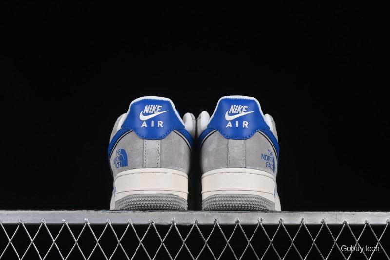 Nike Air Force 1 '07 Low The North Face Collaboration Grey Blue Swoosh Casual Shoes - XZ6188-745