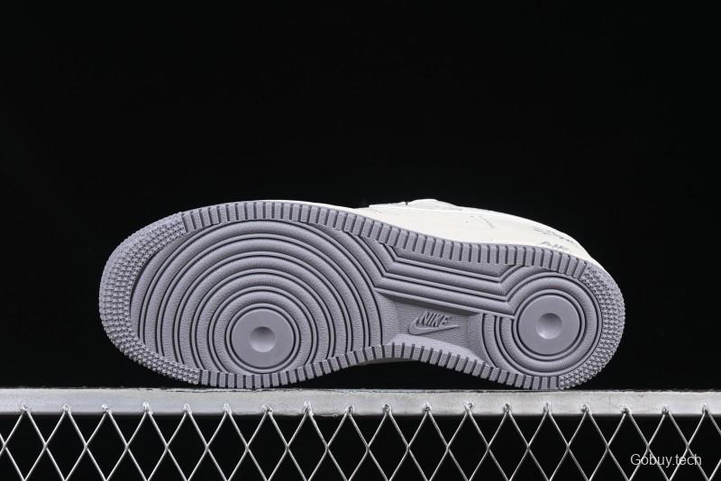 Nike Air Force 1 '07 Low Stussy Collaboration Grey Swoosh Casual Sneakers - HH7518-041