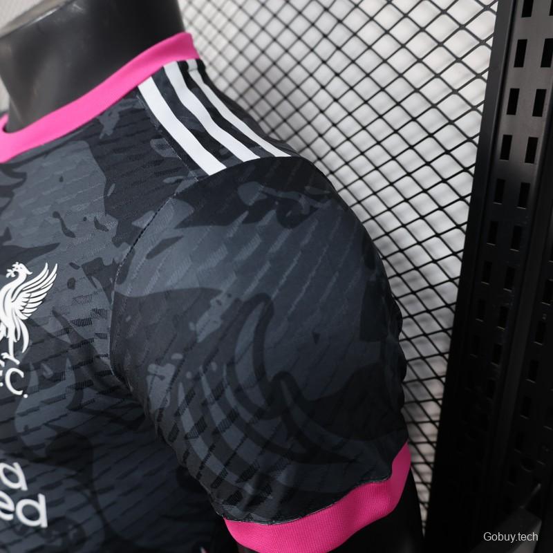 Player Version 25/26 Liverpool Black with Pink Accents Design Jersey