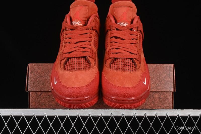 Nike Nigel Sylvester x Air Jordan 4 Retro High OG "Brick By Brick" Sneakers - HF4340-800