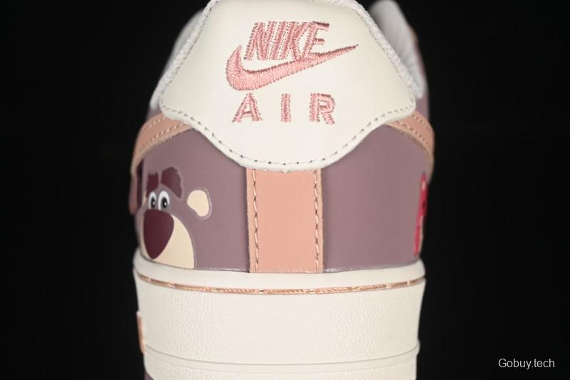 Nike Air Force 1'07 Low Strawberry Bear Custom Casual Sneakers - DB3301-551