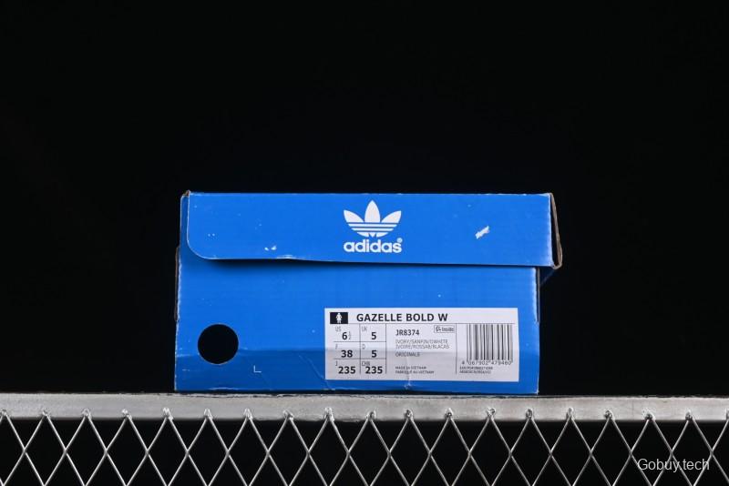 Adidas Originals Gazelle Bold JR8374 Collaboration Low-Top Sneakers with Thick Sole for Slip Resistance and Durability - JR8374