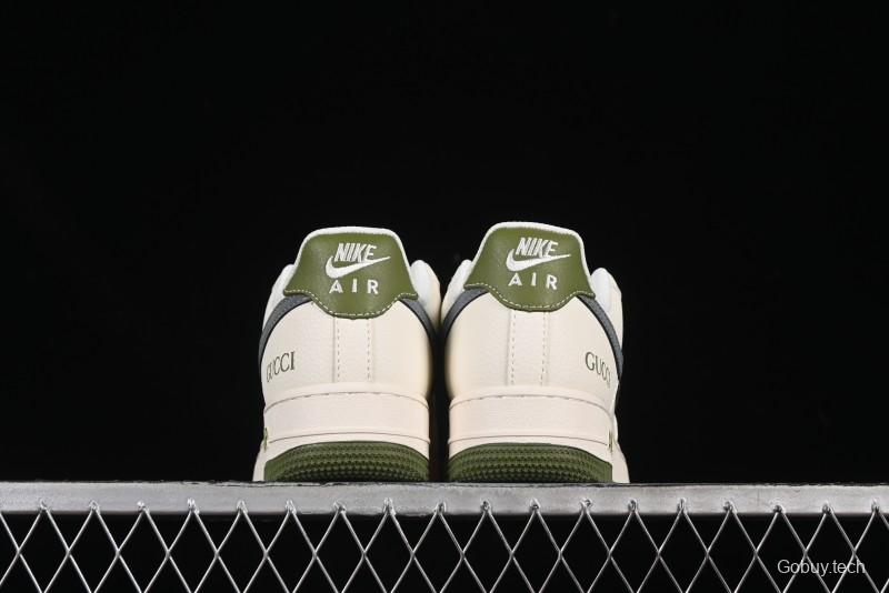 Nike Air Force 1'07 Low Gucci Collaboration Green Grey Pattern Casual Sneakers - XS1958-563