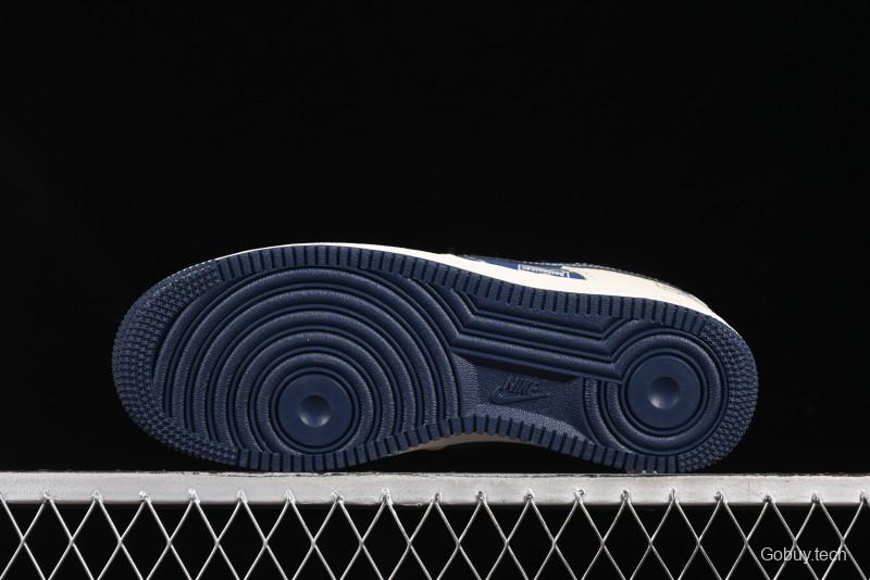 Nike Air Force 1'07 Low Balenciaga Collaboration Blue Woven Label Low-Top Casual Sneakers - DF0188-062