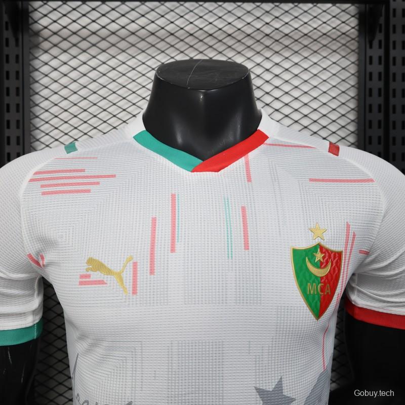 Player Version 2025 MC Alger (MCA) Home White Jersey with Club Emblem Design