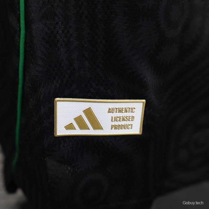 Player Version 2024-25 Tigres UANL Third Jersey - Black with Green Accents - CEMEX Sponsorship