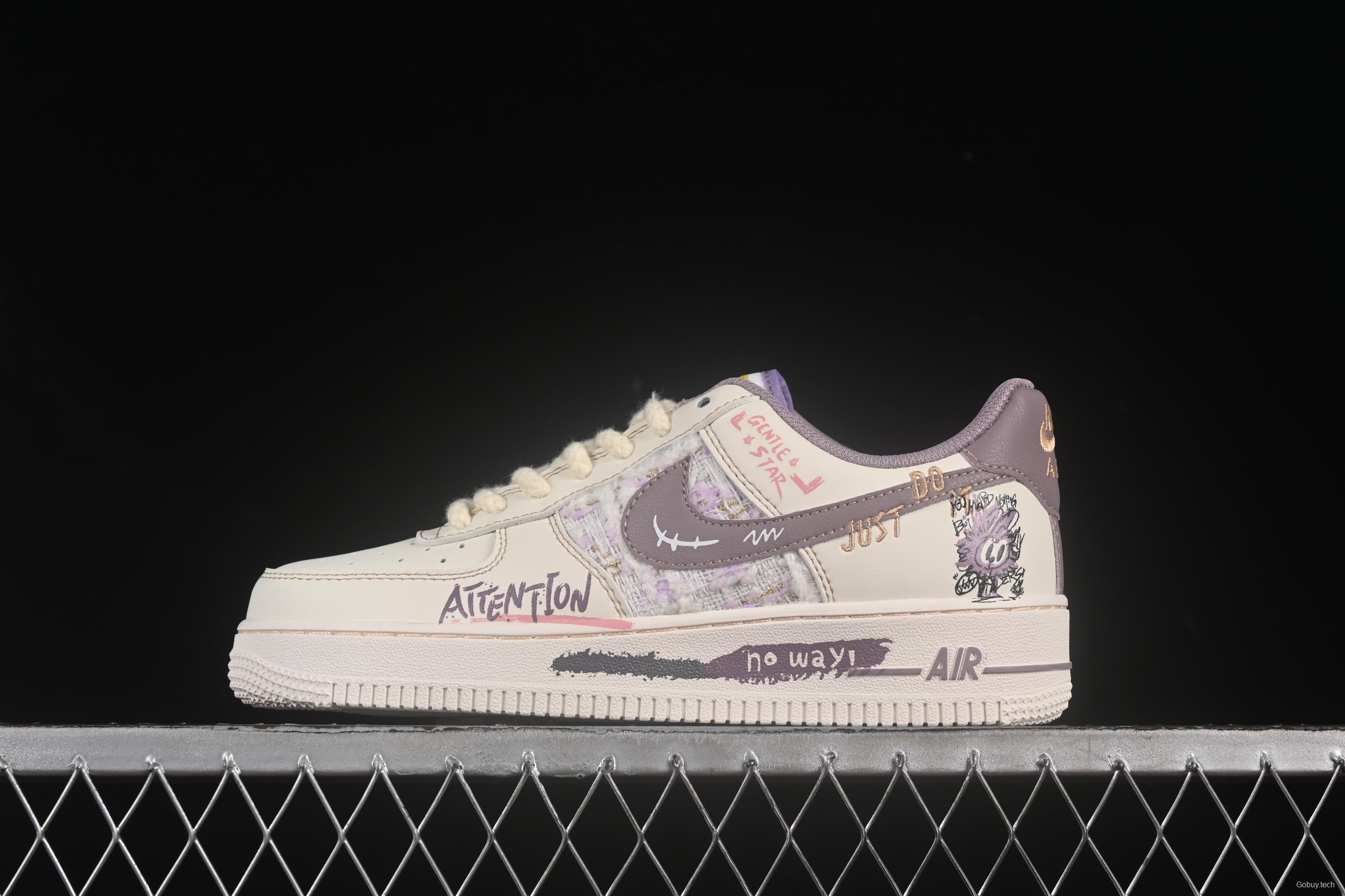 Nike Air Force 1'07 Low Purple Rabbit Baby Casual Sneakers - FJ7740-910