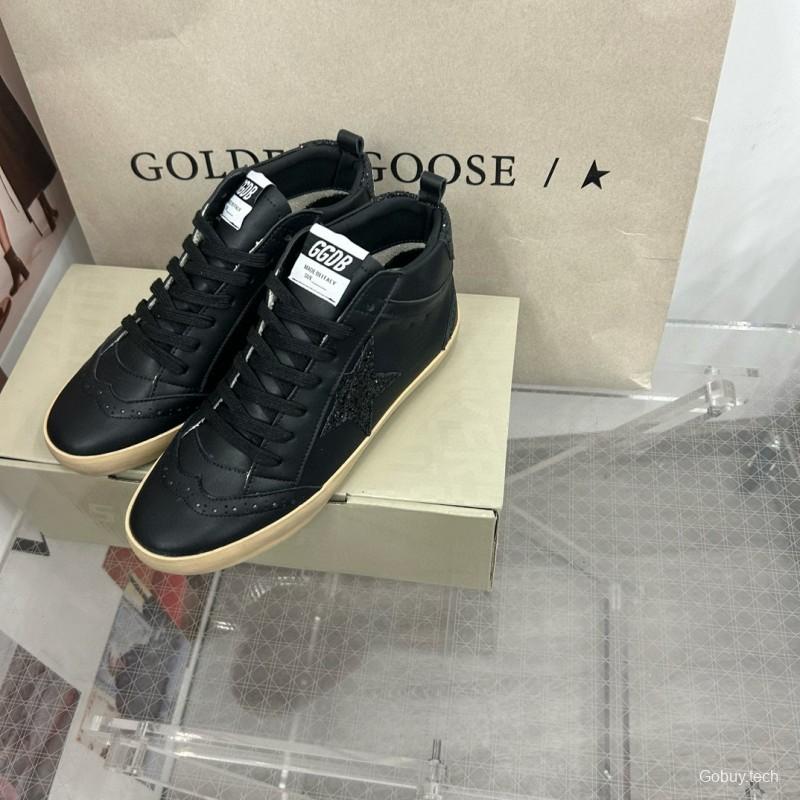 2024 Unisex GGDB Black Leather High Top Sneakers MJ00300