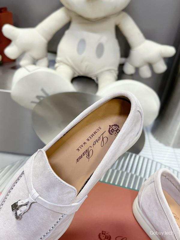 2024 Men Le Parmentier White Suede Loafers MJ00270