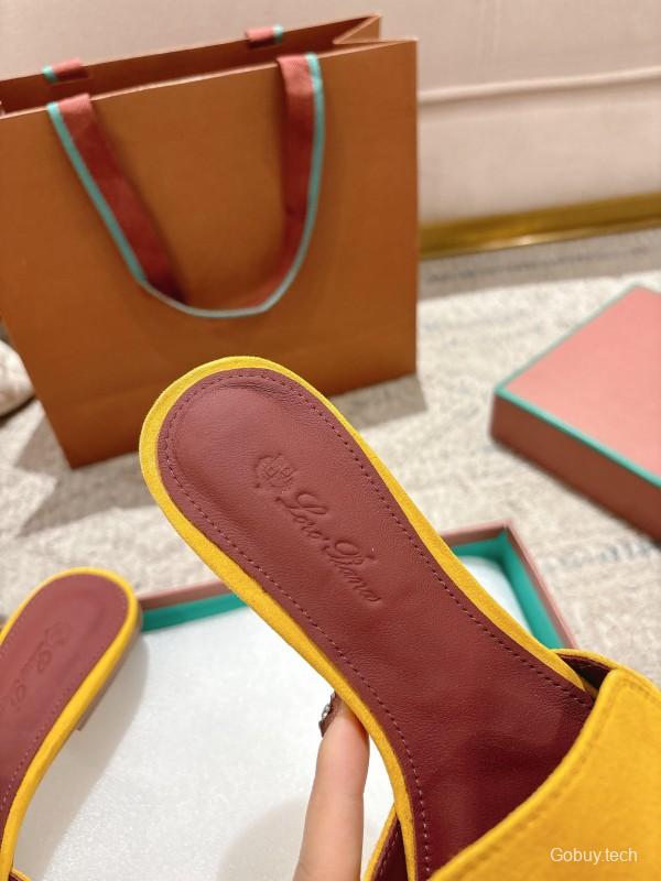 2025 Women LP Yellow Suede Slippers LY00000