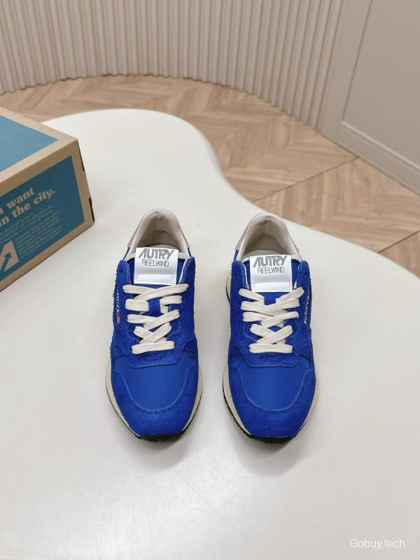 2024 Men Autry Blue Grey Suede Mesh Sneakers MJ00330