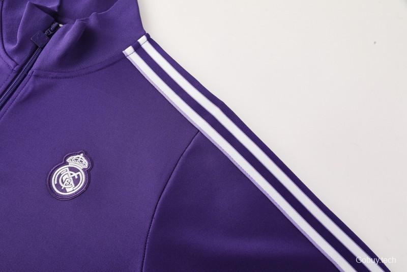 25/26 Real Madrid Purple Full Zipper Jacket +Long Pants