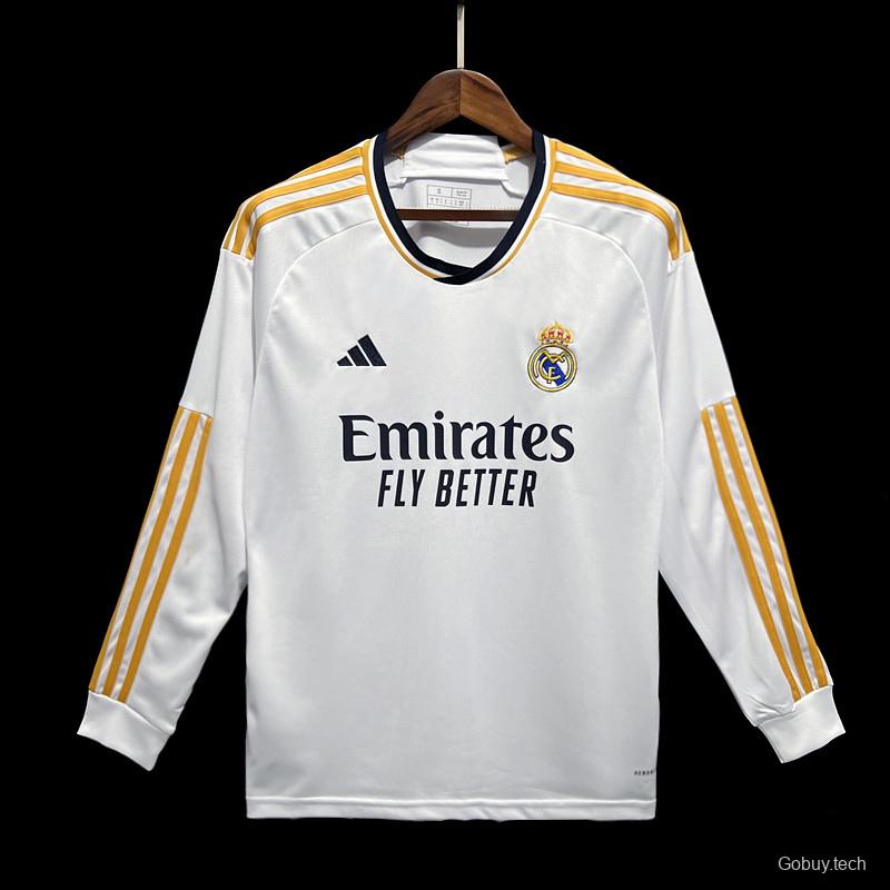 23/24 Real Madrid Home Long Sleeve Jersey