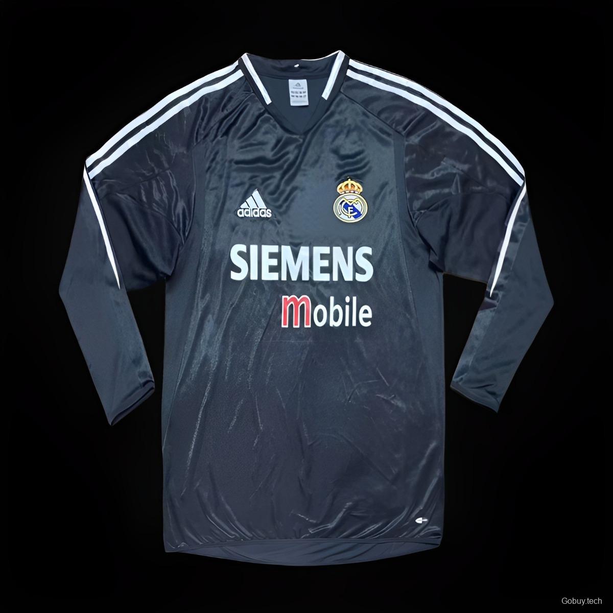 Retro 04/05 Real Madrid Third Black Long Sleeve Jersey