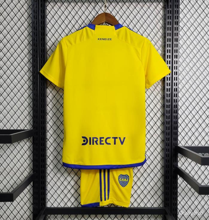 23/24 Kids Boca Juniors Away Yellow Jersey