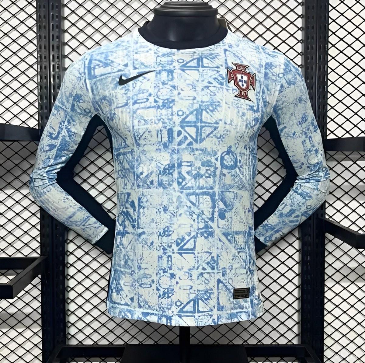 Player Version 2024 Portugal Away Long Sleeve Jersey