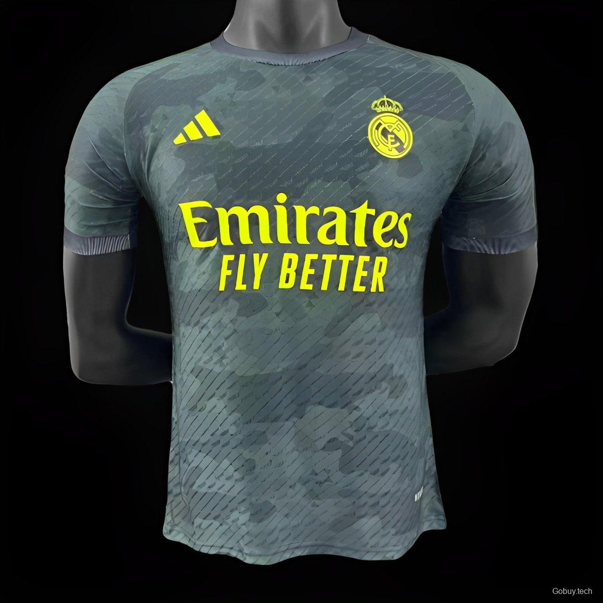 Player Version 23/24 Real Madrid Camouflage Green Jersey