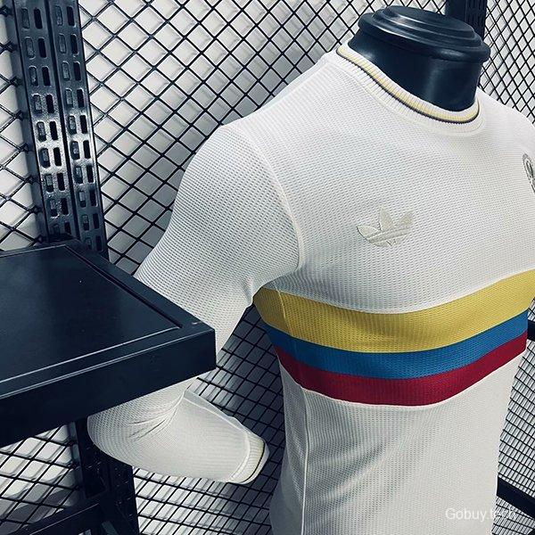 Player Version 2024 Colombia White 100Th Anniversary Long Sleeve Jersey