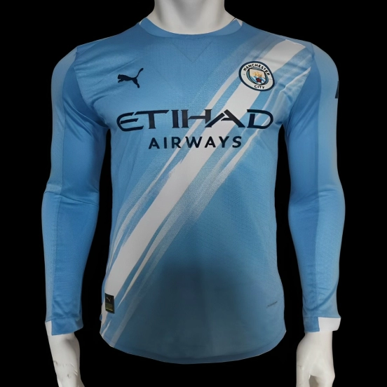 Player Version 25/26 Manchester City Home Long Sleeve Jersey